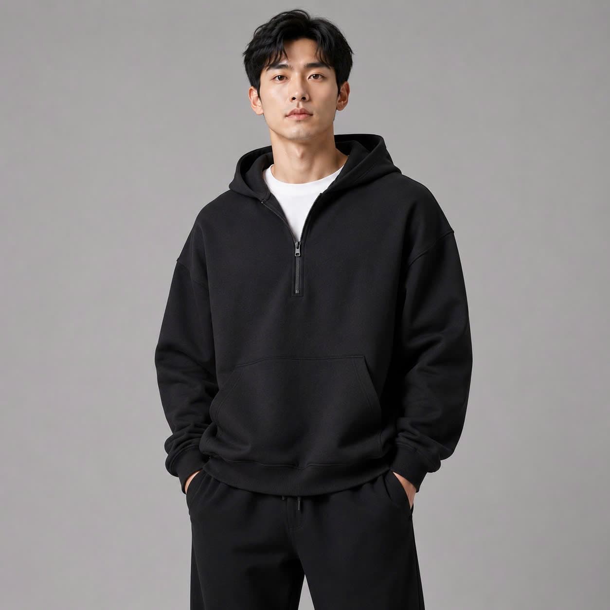 Áo Hoodie Nam Half Zip
